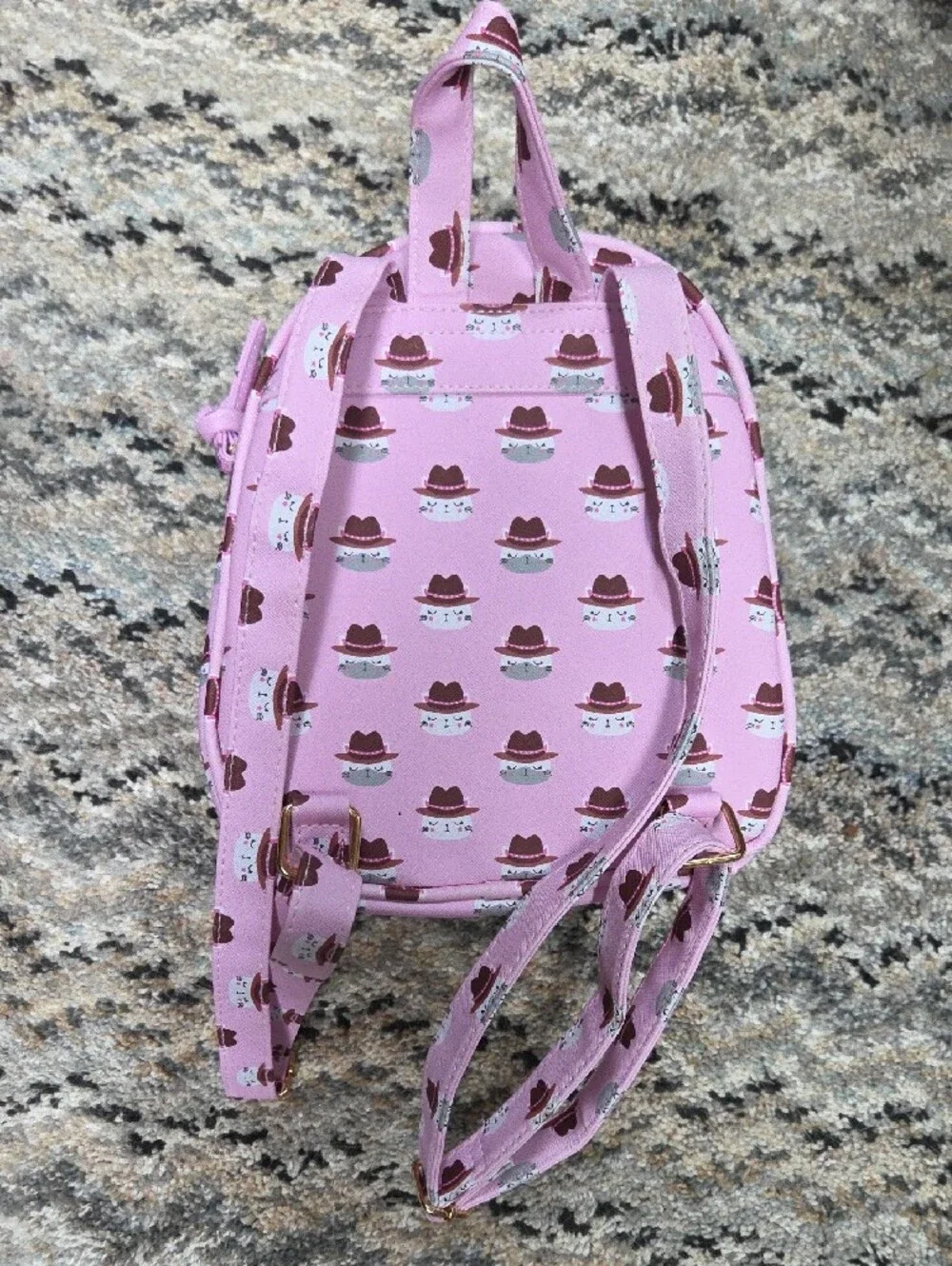 Kids Pink Cowgirl Cat Mini Backpack